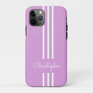Modern Trendy Racing Stripes monogrammed  Case-Mate iPhone Case