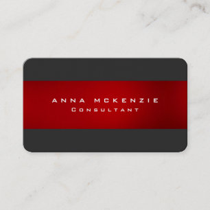 Modern Trendy Red Grey Unique Trendy Creative Business Card