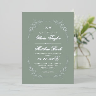Modern & Trendy Sage Green French Floral Wedding