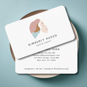 Modern, Trendy, Salon, Women-Logo Business Card