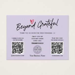 Modern trendy script chic QR code gift vouchers