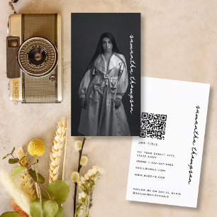 Modern Trendy Script Professional Photography Business Card