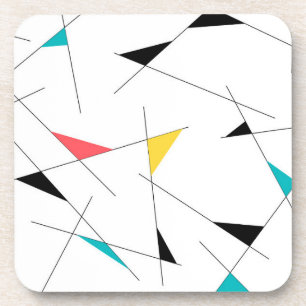 Modern, trendy, simple, fun geometric graphic coaster