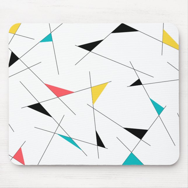 Modern, trendy, simple, fun geometric graphic mouse pad (Front)