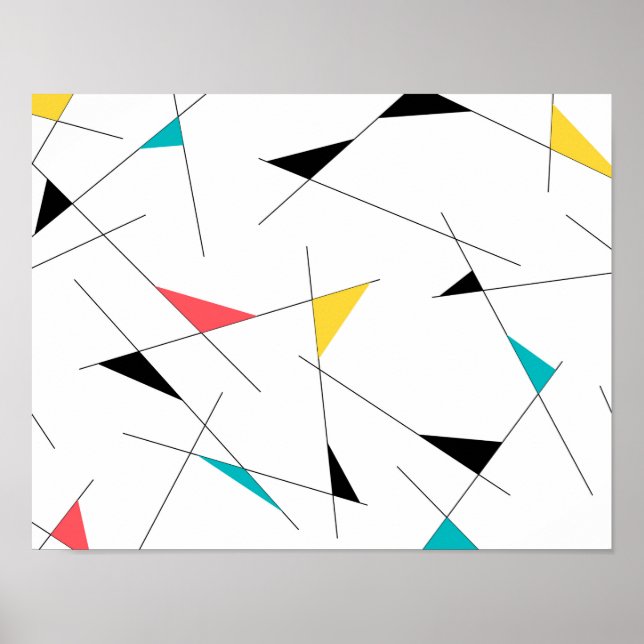Modern, trendy, simple, fun geometric graphic poster (Front)