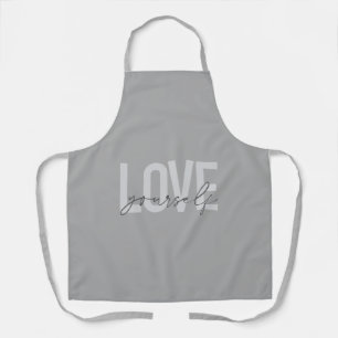 Modern, trendy, simple, urban design Love Yourself Apron