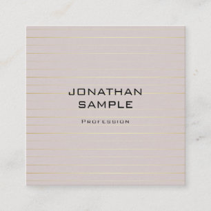 Modern Trendy Sleek Design Elegant Plain Luxury Square Business Card