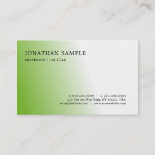 Modern Trendy Smooth Professional Template Green Business Card