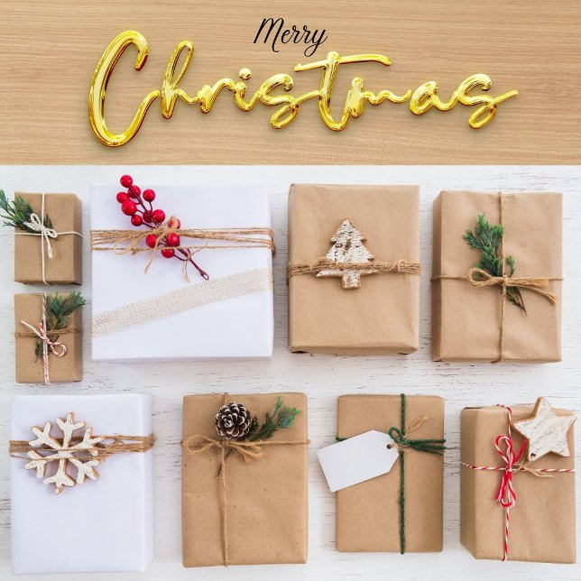 Modern trendy solid plain brown Christmas gift  Wrapping Paper (Creator Uploaded)