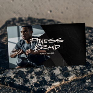 Modern Trendy Sporty Fitness Personal Trainer Business Card
