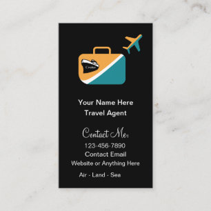 Modern Trendy Travel Agent Expert Business Card