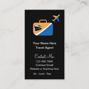 Modern Trendy Travel Agent Expert  Business Card