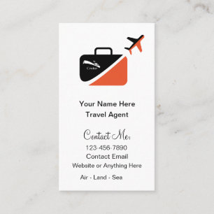 Modern Trendy Travel Agent Expert Business Card