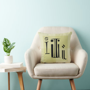 Modern Trendy Typography Art, Dotting the Is Cushion