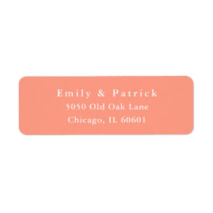 Modern Trendy Typography Coral Peach Address