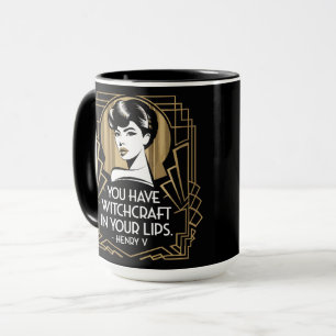 Modern Trendy Typography Quote Black Gold Mug