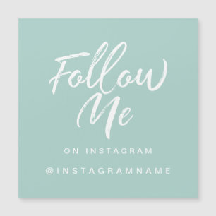 Modern Trendy Violet Social Media Follow Me Magnet