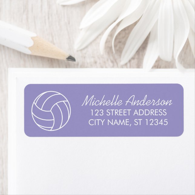 Modern Trendy Volleyball Return Address (Insitu)