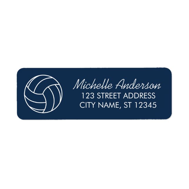 Modern Trendy Volleyball Return Address (Front)