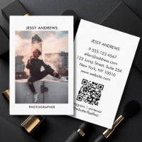 Modern Trendy Watercolor Photo QR Code