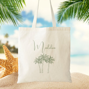 Modern Trendy Whimsical Simple Botanical Tote Bag