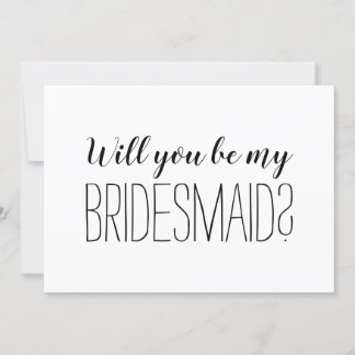 Modern trendy will you be my bridesmaid