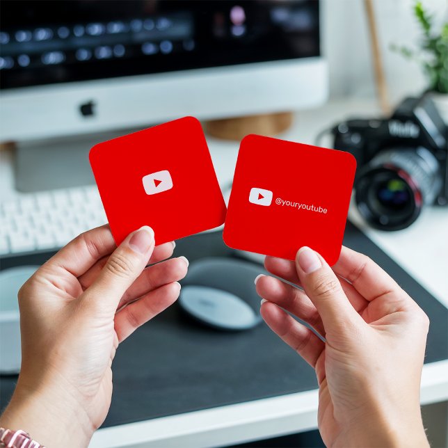 Modern trendy YouTube social media simple logo Calling Card (Modern trendy YouTube social media simple logo)