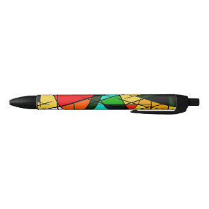 Modern Triangle Colorful Geometric Black Ink Pen
