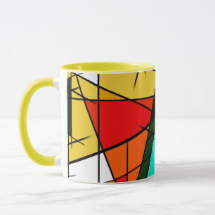 Modern Triangle Colorful Geometric Mug