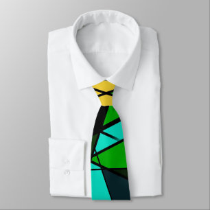 Modern Triangle Colorful Geometric  Tie