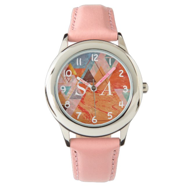 Modern triangle design – artistic geometry  watch (Front)
