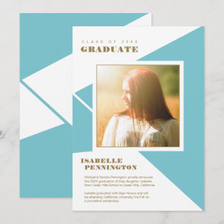 Modern Triangle Graphic Graduation Announcement
