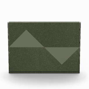 Modern Triangle Moss Green Photo Block