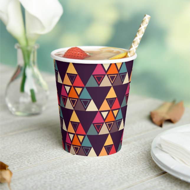 Modern Triangle Quilts Paper Cups (Insitu)
