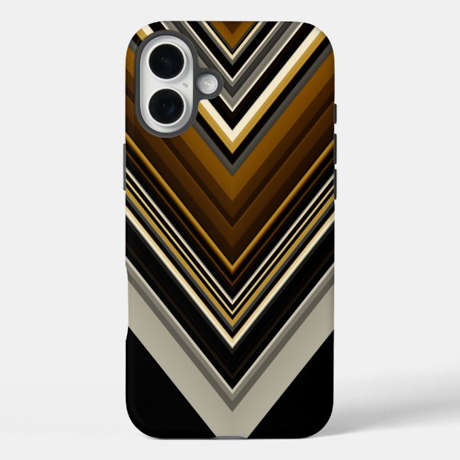 Modern triangles abstract and custom initials Case-Mate iPhone case (Back)