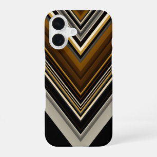 Modern triangles abstract and custom initials iPhone 16 case