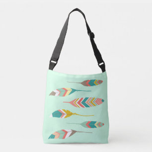 Modern Tribal Feathers Tote Bag