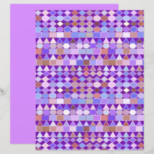 Modern Tribal Geometric, Amethyst Purple & Violet