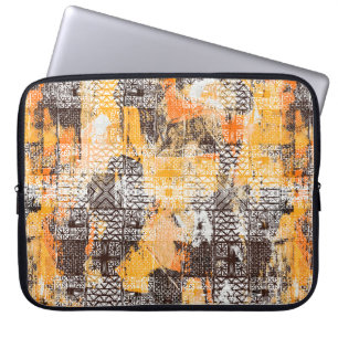 Modern tribal geometric seamless pattern laptop sleeve