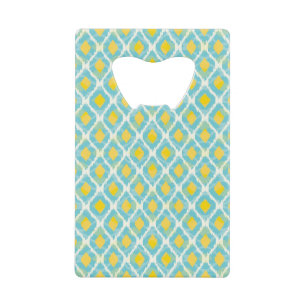 Modern tribal ikat blue yellow fashion