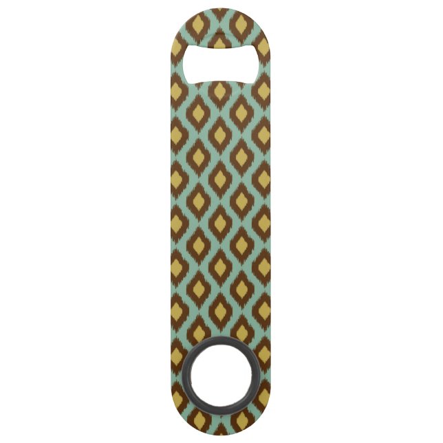 Modern tribal ikat blue yellow modern (Front)