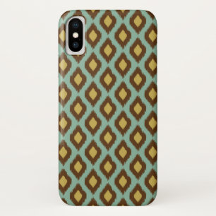 Modern tribal ikat blue yellow modern Case-Mate iPhone case
