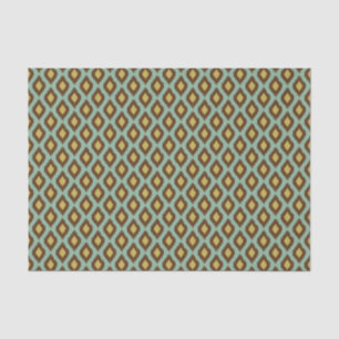 Modern tribal ikat blue yellow modern tissue paper