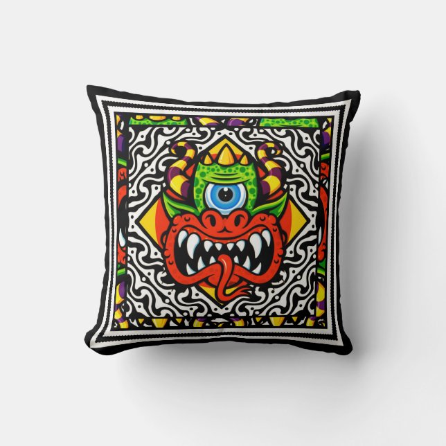 Modern Tribal throw pillow (Front)