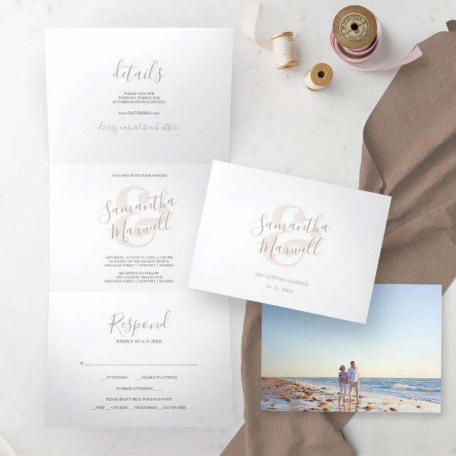 Modern Trifold Wedding Invitation (Creator Uploaded)