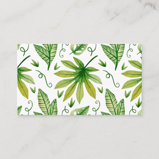 Modern Tropical Art Business Card (Front)