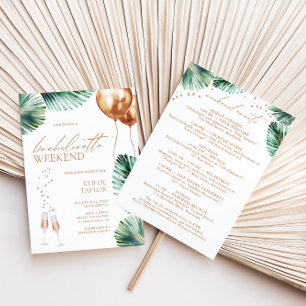 Modern Tropical Bachelorette Weekend Invitation