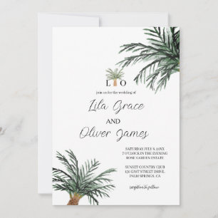 Modern Tropical Beach Ocean Wedding Invitation