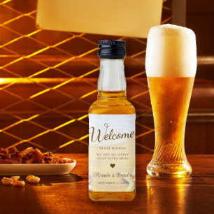 Modern Tropical Beach Starfish Wedding Party Liquor Bottle Label