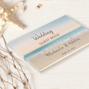 Modern Tropical Beach Wedding Guest Book